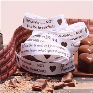 Chocolate Ribbons - Sentiment White